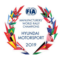 manufacturers's world rally champions hyundai motosports 2019 emblem